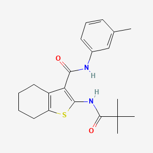 2-(2,2-Dimethylpropanamido)-N-(3-methylphenyl)-4,5,6,7-tetrahydro-1-benzothiophene-3-carboxamide