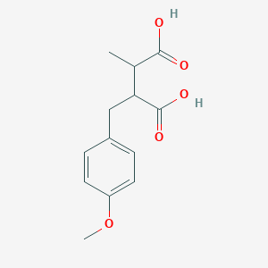 molecular formula C13H16O5 B5095995 2-[(4-methoxyphenyl)methyl]-3-methylbutanedioic acid 