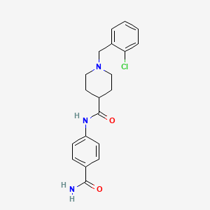 N-[4-(aminocarbonyl)phenyl]-1-(2-chlorobenzyl)-4-piperidinecarboxamide