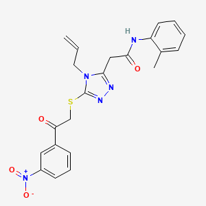 2-(4-allyl-5-{[2-(3-nitrophenyl)-2-oxoethyl]thio}-4H-1,2,4-triazol-3-yl)-N-(2-methylphenyl)acetamide