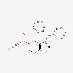 molecular formula C23H20N2O2 B5096028 5-(2-butynoyl)-3-(diphenylmethyl)-4,5,6,7-tetrahydroisoxazolo[4,5-c]pyridine 