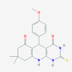 5-(4-methoxyphenyl)-8,8-dimethyl-2-thioxo-2,3,5,8,9,10-hexahydropyrimido[4,5-b]quinoline-4,6(1H,7H)-dione