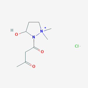 molecular formula C9H17ClN2O3 B5096058 2-acetoacetyl-3-hydroxy-1,1-dimethylpyrazolidin-1-ium chloride 