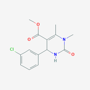 methyl 4-(3-chlorophenyl)-1,6-dimethyl-2-oxo-1,2,3,4-tetrahydro-5-pyrimidinecarboxylate