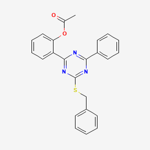 2-[4-(benzylthio)-6-phenyl-1,3,5-triazin-2-yl]phenyl acetate