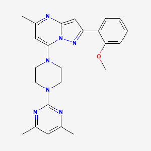 7-[4-(4,6-dimethyl-2-pyrimidinyl)-1-piperazinyl]-2-(2-methoxyphenyl)-5-methylpyrazolo[1,5-a]pyrimidine