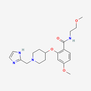 molecular formula C20H28N4O4 B5096091 2-{[1-(1H-imidazol-2-ylmethyl)-4-piperidinyl]oxy}-4-methoxy-N-(2-methoxyethyl)benzamide 