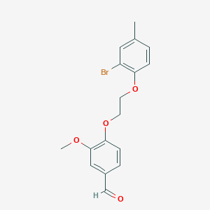 4-[2-(2-bromo-4-methylphenoxy)ethoxy]-3-methoxybenzaldehyde