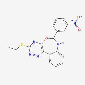 3-(ethylthio)-6-(3-nitrophenyl)-6,7-dihydro[1,2,4]triazino[5,6-d][3,1]benzoxazepine