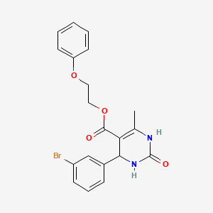 molecular formula C20H19BrN2O4 B5096119 2-phenoxyethyl 4-(3-bromophenyl)-6-methyl-2-oxo-1,2,3,4-tetrahydro-5-pyrimidinecarboxylate 