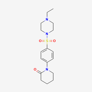 molecular formula C17H25N3O3S B5096125 1-{4-[(4-ethyl-1-piperazinyl)sulfonyl]phenyl}-2-piperidinone 