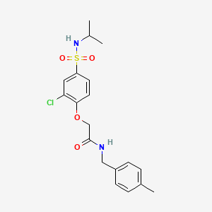 molecular formula C19H23ClN2O4S B5096140 2-{2-chloro-4-[(isopropylamino)sulfonyl]phenoxy}-N-(4-methylbenzyl)acetamide 