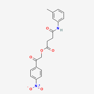 2-(4-nitrophenyl)-2-oxoethyl 4-[(3-methylphenyl)amino]-4-oxobutanoate