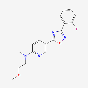 5-[3-(2-fluorophenyl)-1,2,4-oxadiazol-5-yl]-N-(2-methoxyethyl)-N-methyl-2-pyridinamine