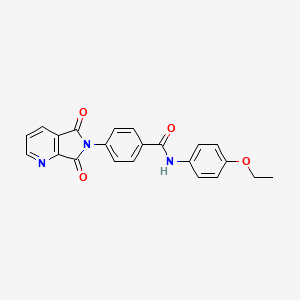 molecular formula C22H17N3O4 B5096165 4-(5,7-dioxo-5,7-dihydro-6H-pyrrolo[3,4-b]pyridin-6-yl)-N-(4-ethoxyphenyl)benzamide 