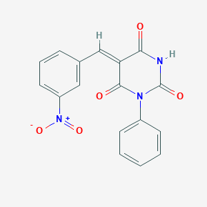 (5Z)-5-[(3-nitrophenyl)methylidene]-1-phenyl-1,3-diazinane-2,4,6-trione