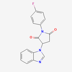 3-(1H-benzimidazol-1-yl)-1-(4-fluorophenyl)-2,5-pyrrolidinedione