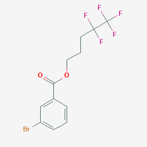 molecular formula C12H10BrF5O2 B5096202 4,4,5,5,5-pentafluoropentyl 3-bromobenzoate 