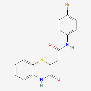 N-(4-bromophenyl)-2-(3-oxo-3,4-dihydro-2H-1,4-benzothiazin-2-yl)acetamide