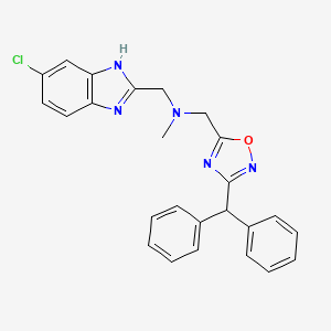 1-(5-chloro-1H-benzimidazol-2-yl)-N-{[3-(diphenylmethyl)-1,2,4-oxadiazol-5-yl]methyl}-N-methylmethanamine