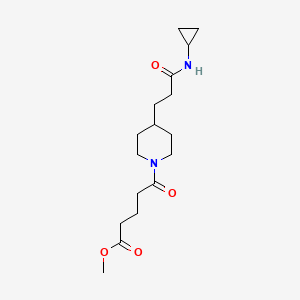 methyl 5-{4-[3-(cyclopropylamino)-3-oxopropyl]-1-piperidinyl}-5-oxopentanoate