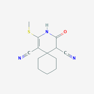 molecular formula C13H15N3OS B5096264 2-(methylthio)-4-oxo-3-azaspiro[5.5]undec-1-ene-1,5-dicarbonitrile 