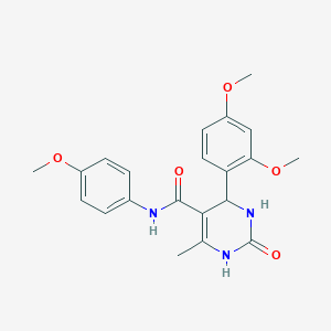 molecular formula C21H23N3O5 B5096270 4-(2,4-dimethoxyphenyl)-N-(4-methoxyphenyl)-6-methyl-2-oxo-1,2,3,4-tetrahydro-5-pyrimidinecarboxamide 