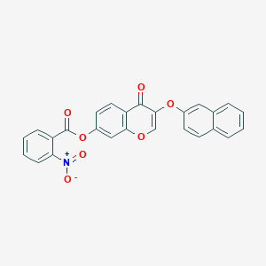 3-(2-naphthyloxy)-4-oxo-4H-chromen-7-yl 2-nitrobenzoate