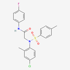 N~2~-(4-chloro-2-methylphenyl)-N~1~-(4-fluorophenyl)-N~2~-[(4-methylphenyl)sulfonyl]glycinamide