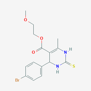 molecular formula C15H17BrN2O3S B5096292 2-methoxyethyl 4-(4-bromophenyl)-6-methyl-2-thioxo-1,2,3,4-tetrahydro-5-pyrimidinecarboxylate 