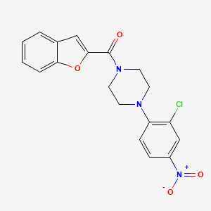 molecular formula C19H16ClN3O4 B5096299 1-(1-benzofuran-2-ylcarbonyl)-4-(2-chloro-4-nitrophenyl)piperazine 