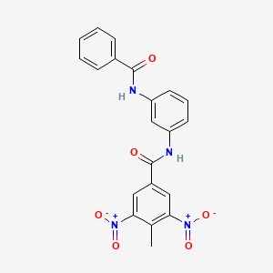 N-[3-(benzoylamino)phenyl]-4-methyl-3,5-dinitrobenzamide