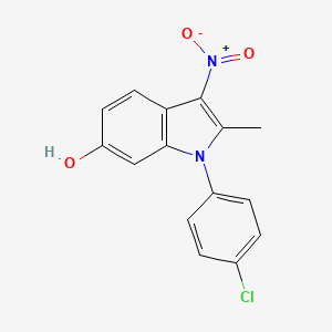 1-(4-chlorophenyl)-2-methyl-3-nitro-1H-indol-6-ol