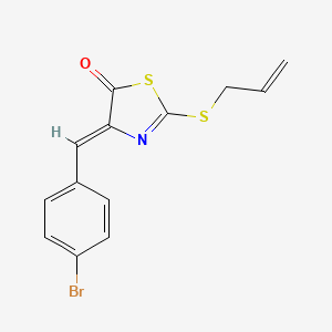 molecular formula C13H10BrNOS2 B5096345 2-(allylthio)-4-(4-bromobenzylidene)-1,3-thiazol-5(4H)-one 