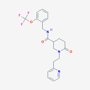 6-oxo-1-[2-(2-pyridinyl)ethyl]-N-[2-(trifluoromethoxy)benzyl]-3-piperidinecarboxamide