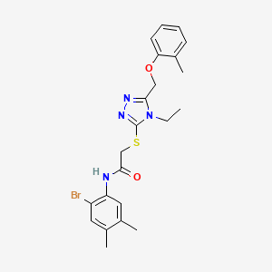 N-(2-bromo-4,5-dimethylphenyl)-2-({4-ethyl-5-[(2-methylphenoxy)methyl]-4H-1,2,4-triazol-3-yl}thio)acetamide