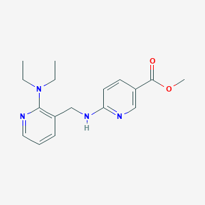 molecular formula C17H22N4O2 B5096390 methyl 6-({[2-(diethylamino)-3-pyridinyl]methyl}amino)nicotinate 