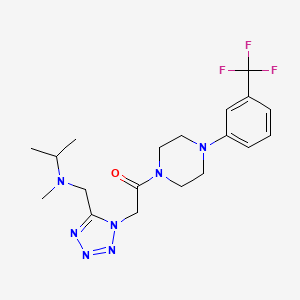 molecular formula C19H26F3N7O B5096409 N-methyl-N-{[1-(2-oxo-2-{4-[3-(trifluoromethyl)phenyl]-1-piperazinyl}ethyl)-1H-tetrazol-5-yl]methyl}-2-propanamine 