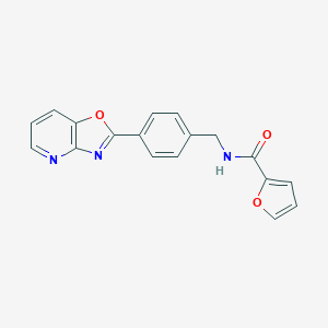 molecular formula C18H13N3O3 B509642 N-(4-[1,3]oxazolo[4,5-b]pyridin-2-ylbenzyl)-2-furamide CAS No. 878415-97-5
