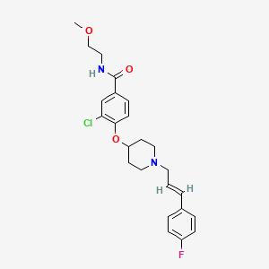 3-chloro-4-({1-[(2E)-3-(4-fluorophenyl)-2-propen-1-yl]-4-piperidinyl}oxy)-N-(2-methoxyethyl)benzamide