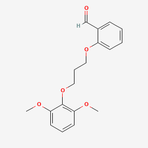 molecular formula C18H20O5 B5096462 2-[3-(2,6-dimethoxyphenoxy)propoxy]benzaldehyde 