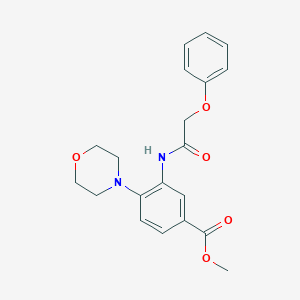 molecular formula C20H22N2O5 B509647 Methyl 4-morpholin-4-yl-3-[(2-phenoxyacetyl)amino]benzoate CAS No. 895072-49-8