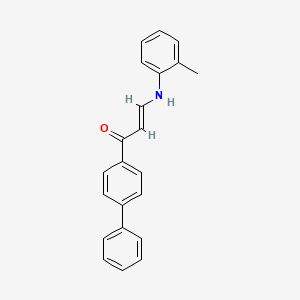 molecular formula C22H19NO B5096471 1-(4-biphenylyl)-3-[(2-methylphenyl)amino]-2-propen-1-one 