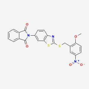 2-{2-[(2-methoxy-5-nitrobenzyl)thio]-1,3-benzothiazol-6-yl}-1H-isoindole-1,3(2H)-dione