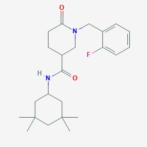 molecular formula C23H33FN2O2 B5096509 1-(2-fluorobenzyl)-6-oxo-N-(3,3,5,5-tetramethylcyclohexyl)-3-piperidinecarboxamide 