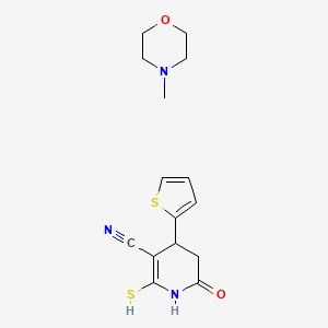 2-mercapto-6-oxo-4-(2-thienyl)-1,4,5,6-tetrahydro-3-pyridinecarbonitrile - 4-methylmorpholine (1:1)