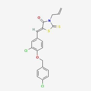 3-allyl-5-{3-chloro-4-[(4-chlorobenzyl)oxy]benzylidene}-2-thioxo-1,3-thiazolidin-4-one