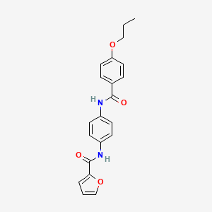 molecular formula C21H20N2O4 B5096547 N-{4-[(4-propoxybenzoyl)amino]phenyl}-2-furamide 