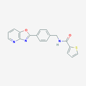 molecular formula C18H13N3O2S B509655 N-(4-[1,3]oxazolo[4,5-b]pyridin-2-ylbenzyl)-2-thiophenecarboxamide CAS No. 878416-11-6