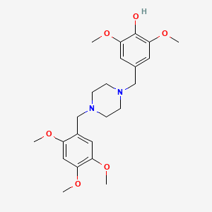 2,6-dimethoxy-4-{[4-(2,4,5-trimethoxybenzyl)-1-piperazinyl]methyl}phenol